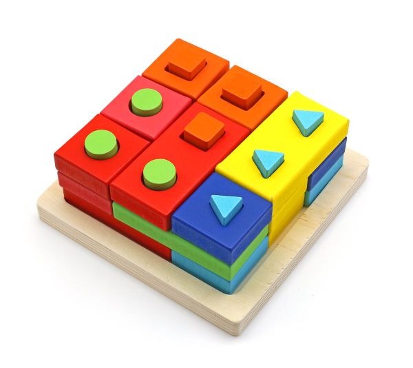 Logic puzzle made of wood